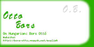 otto bors business card
